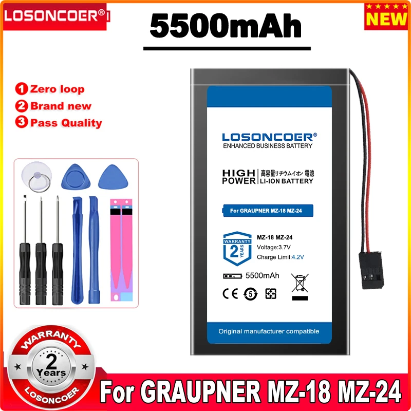 LOSONCOER 5500mAh Replacement Battery For GRAUPNER MZ-18 MZ-24 Model Aircraft Remote Controller Accumulator AKKU Batteries
LOSONCOER 5500mAh Replacement Battery For GRAUPNER MZ-18 MZ-24 Model Aircraft Remote Controller Accumulator AKKU Batteries