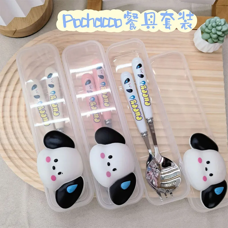 Sanrio Kawaii Pochacco Anime Fork Spoon Box Two Piece Set Cartoon Cute Student Portable Travel Tableware Set Girls Toys Gifts
Sanrio Kawaii Pochacco Anime Fork Spoon Box Two Piece Set Cartoon Cute Student Portable Travel Tableware Set Girls Toys Gifts