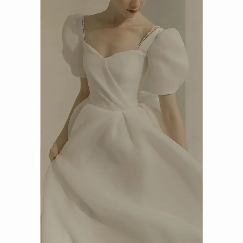 White Pearls Wedding Dress Sweetheart Custom Size Garden Beach Boho A Line Vintage Bridal Gown Short Sleeve Robe De Mariée
White Pearls Wedding Dress Sweetheart Custom Size Garden Beach Boho A Line Vintage Bridal Gown Short Sleeve Robe De Mariée