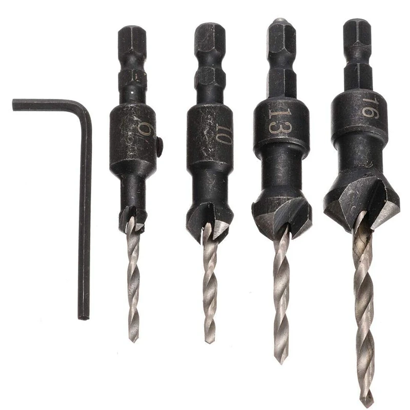 5Pcs Wood Carpentry Reamer Chamfer Countersink Drill Bit Set Tool Woodworking Hex Spanner For Wood-Plastic Soft Metal
5Pcs Wood Carpentry Reamer Chamfer Countersink Drill Bit Set Tool Woodworking Hex Spanner For Wood-Plastic Soft Metal