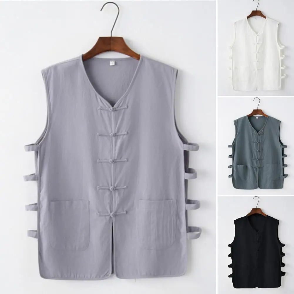 Tang Suit Traditional Chinese Clothing for Men Tee Tops Kung Fu Vests Cotton Linen Sleeveless Viking Pirate Blouse T-Shirt Coat
Tang Suit Traditional Chinese Clothing for Men Tee Tops Kung Fu Vests Cotton Linen Sleeveless Viking Pirate Blouse T-Shirt Coat