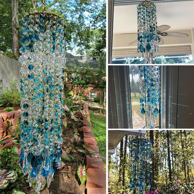 Blue White Crystal Wind Chimes Extended Version Free Cleaning Fuss-free Assembly Wind Chimes for Garden Patio Lawn
Blue White Crystal Wind Chimes Extended Version Free Cleaning Fuss-free Assembly Wind Chimes for Garden Patio Lawn
