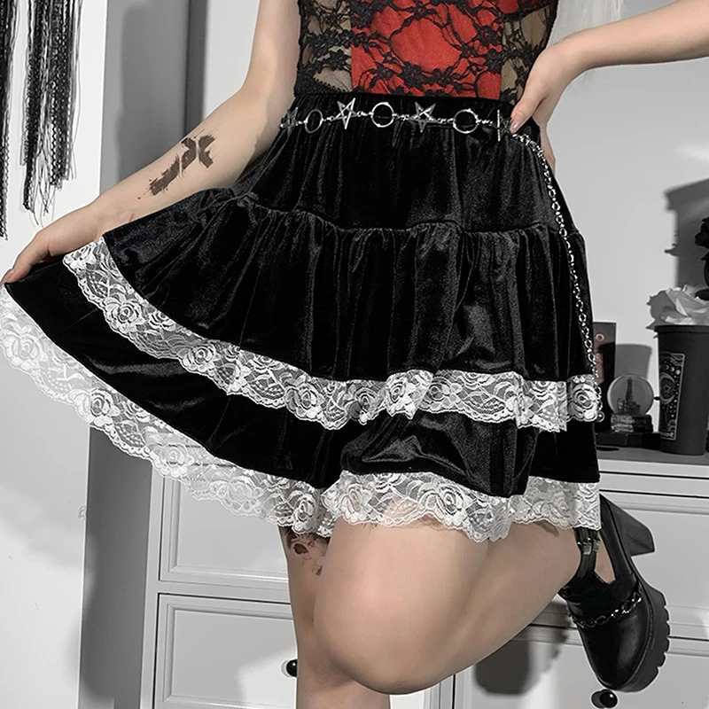Women’s Casual Short Skirt Fashion Solid Color Lace Trim High Waist Double-layer A-line Skirts
Women’s Casual Short Skirt Fashion Solid Color Lace Trim High Waist Double-layer A-line Skirts