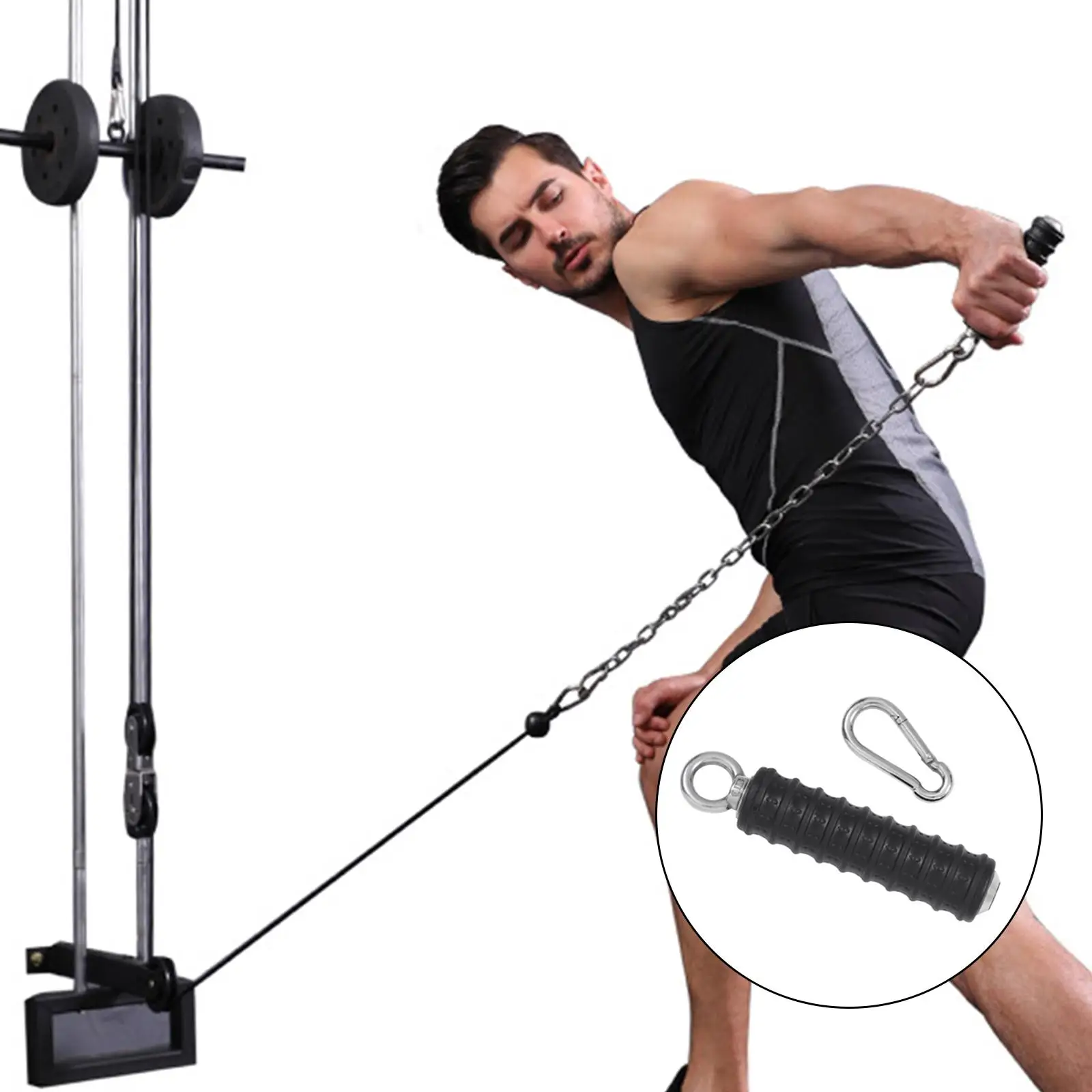 Solid Cable Handles Cable Machine Attachment Triceps Strength with Clip for LAT Pull Down Arm Muscle Pulleys Bodybuilding Biceps
Solid Cable Handles Cable Machine Attachment Triceps Strength with Clip for LAT Pull Down Arm Muscle Pulleys Bodybuilding Biceps