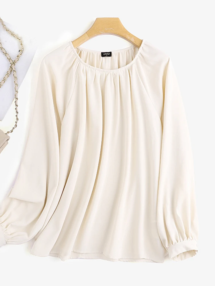 2022 VONDA Women O Neck Solid Blouse Female Spring Winter Loose Retro Chiffon Tops Femininas Long Sleeve Pleated Bohemian Blusas
2022 VONDA Women O Neck Solid Blouse Female Spring Winter Loose Retro Chiffon Tops Femininas Long Sleeve Pleated Bohemian Blusas