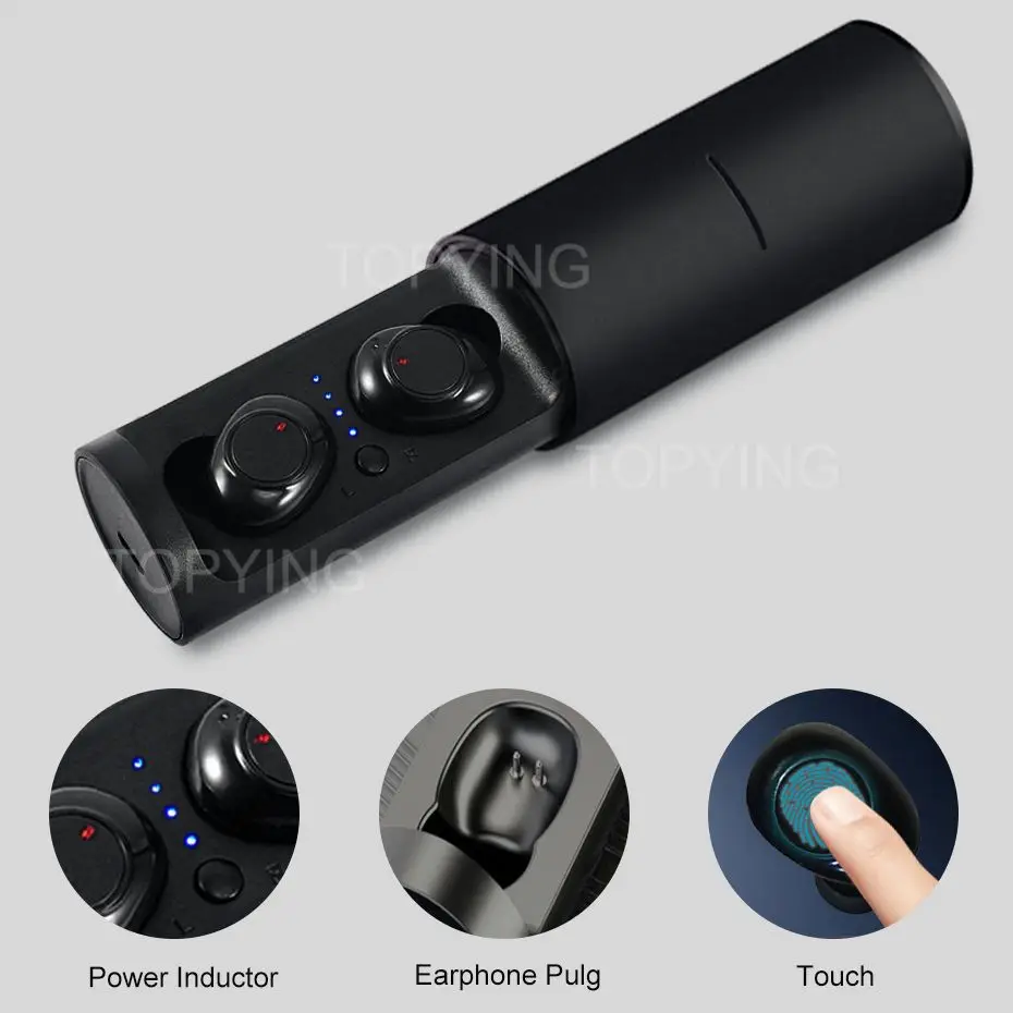 TWS Bluetooth наушники беспроводные с микрофоном спортивные водонепроницаемые