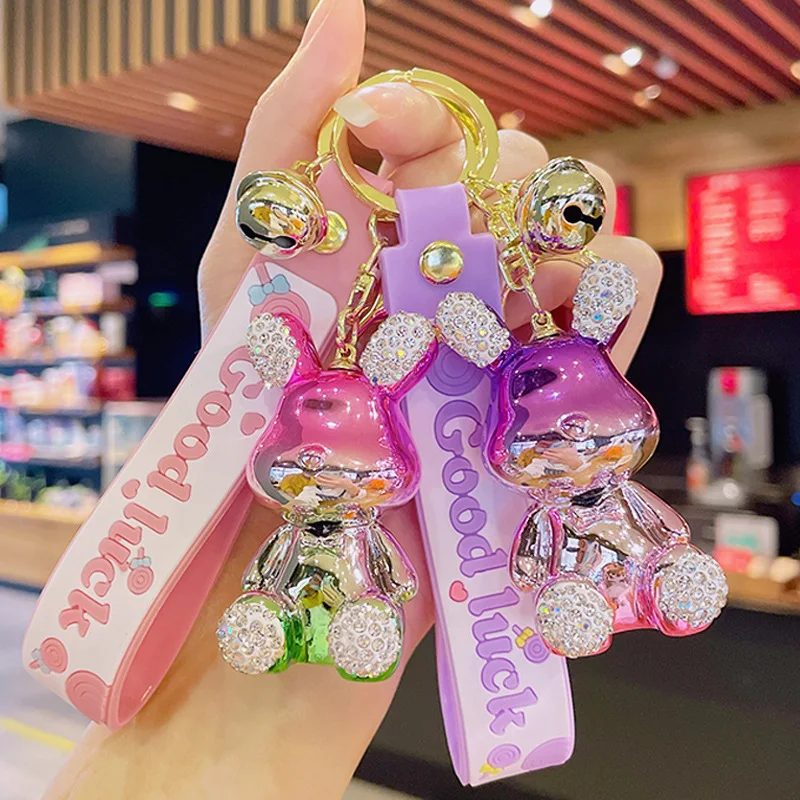 Rhinestone Rabbit Keychain Cartoon Cute Doll Keyring Fashion Couple Bag Ornament Key Chain Car Pendant Accessories Kids Gift
Rhinestone Rabbit Keychain Cartoon Cute Doll Keyring Fashion Couple Bag Ornament Key Chain Car Pendant Accessories Kids Gift