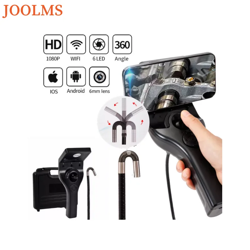 Articulating Borescope 360 Degree720degree Rotation Endoscope Camera wifi Industrial for IOS Android 6.0mm 1m 1080P
Articulating Borescope 360 Degree720degree Rotation Endoscope Camera wifi Industrial for IOS Android 6.0mm 1m 1080P