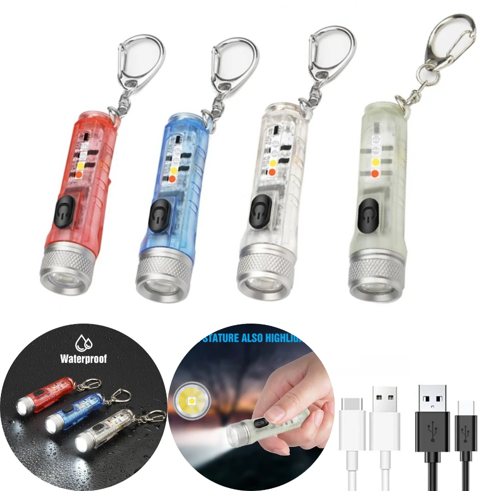 Keychain Pocket Torch USB Rechargeable EDC LED Flashlight Portable Waterproof Light for Outdoor Camping Hiking Emergency Lamp
Keychain Pocket Torch USB Rechargeable EDC LED Flashlight Portable Waterproof Light for Outdoor Camping Hiking Emergency Lamp