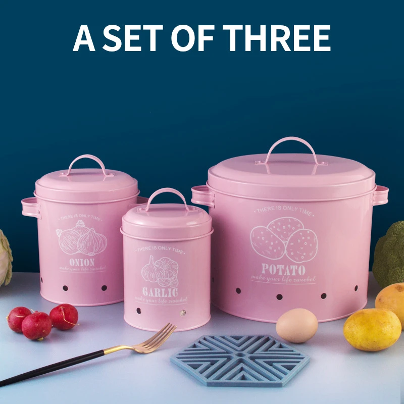 3-Piece Set of Onion Garlic Vegetable Potato Storage Bucket Breathable Light-Proof Bucket Household Kitchen Organizer Container
3-Piece Set of Onion Garlic Vegetable Potato Storage Bucket Breathable Light-Proof Bucket Household Kitchen Organizer Container