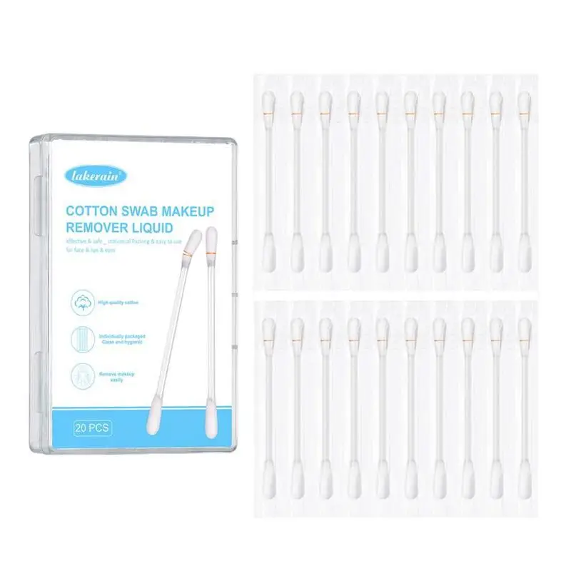 Makeup Removing Swabs 20pcs Eye Makeup Remover Sticks Multi-functional Liquid Cotton Swab Makeup Remover For Liquid Eyeliner
Makeup Removing Swabs 20pcs Eye Makeup Remover Sticks Multi-functional Liquid Cotton Swab Makeup Remover For Liquid Eyeliner
