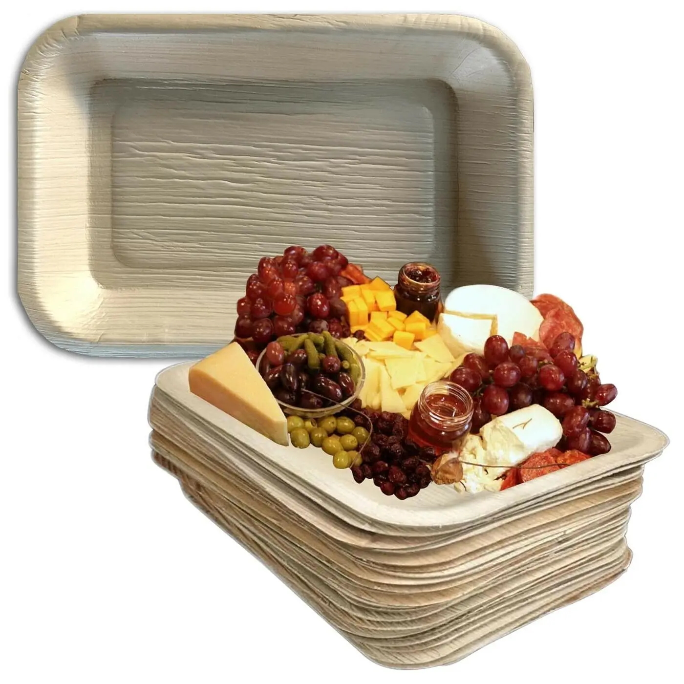 NEW Smarty 9" x 6" Rectangular Palm Leaf Eco-Friendly Disposable Dinner Plates 100ct
NEW Smarty 9" x 6" Rectangular Palm Leaf Eco-Friendly Disposable Dinner Plates 100ct