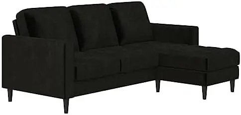 Strummer Reversible Sectional Couch Sofa, 59.63" D x 81.63" W x 35.38" H, Black
Strummer Reversible Sectional Couch Sofa, 59.63" D x 81.63" W x 35.38" H, Black