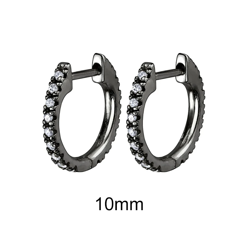 MC S925 Silver Zircon Small Hoop Earrings For Women Girl Gun Black Plated Piercing Huggie Earring Jewelry Gifts Brincos Aretes
MC S925 Silver Zircon Small Hoop Earrings For Women Girl Gun Black Plated Piercing Huggie Earring Jewelry Gifts Brincos Aretes
