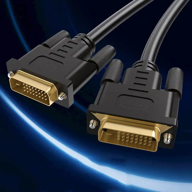 

DVI Cable Male To Male Dual Channel 24+1 Pure Copper Plated Connector Suitable For Computer Display Screen HD Video Connection