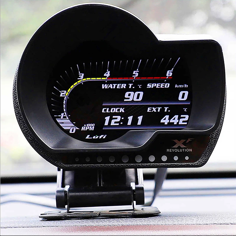 

Navihua Multifunctional digital LCD Instrument OBD LUFI Car Smart Upgrade XF Head-Up Display Pressure Refittin OBD Live