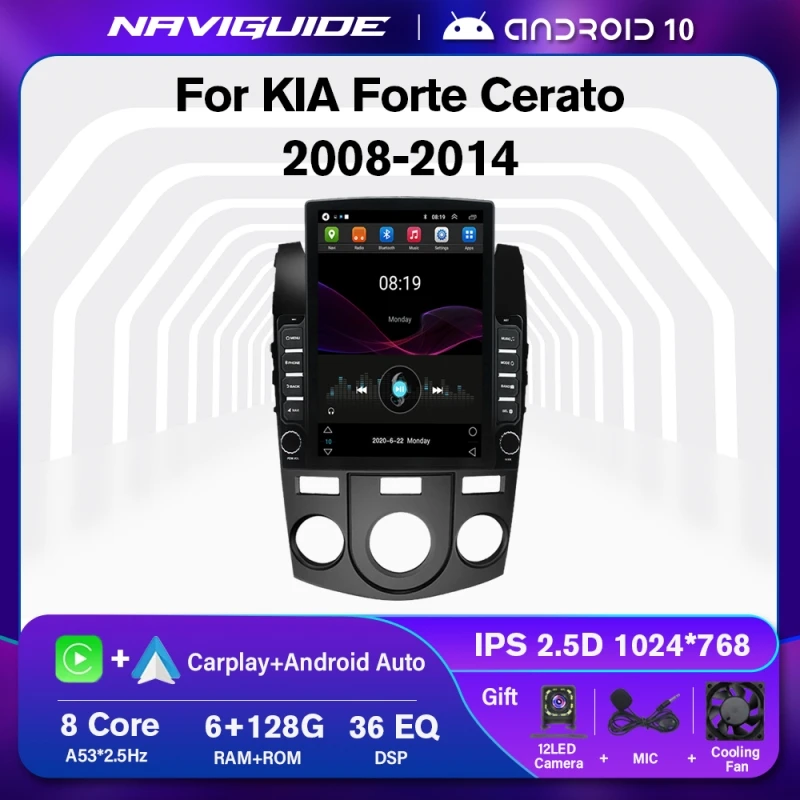 NAVIGUIDE C1-plus Car Radio For KIA Forte Cerato MT 2008-2014 Android 10 Multimedia Player Stereo For Tesla Style Headunit DSP
NAVIGUIDE C1-plus Car Radio For KIA Forte Cerato MT 2008-2014 Android 10 Multimedia Player Stereo For Tesla Style Headunit DSP