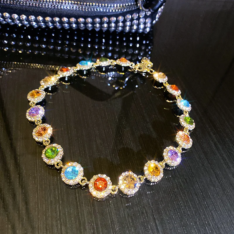 New Colorful Crystal Choker Necklaces for Women Clavicle Chain Rhinestones Necklaces Statement Party Jewelry Gifts
New Colorful Crystal Choker Necklaces for Women Clavicle Chain Rhinestones Necklaces Statement Party Jewelry Gifts