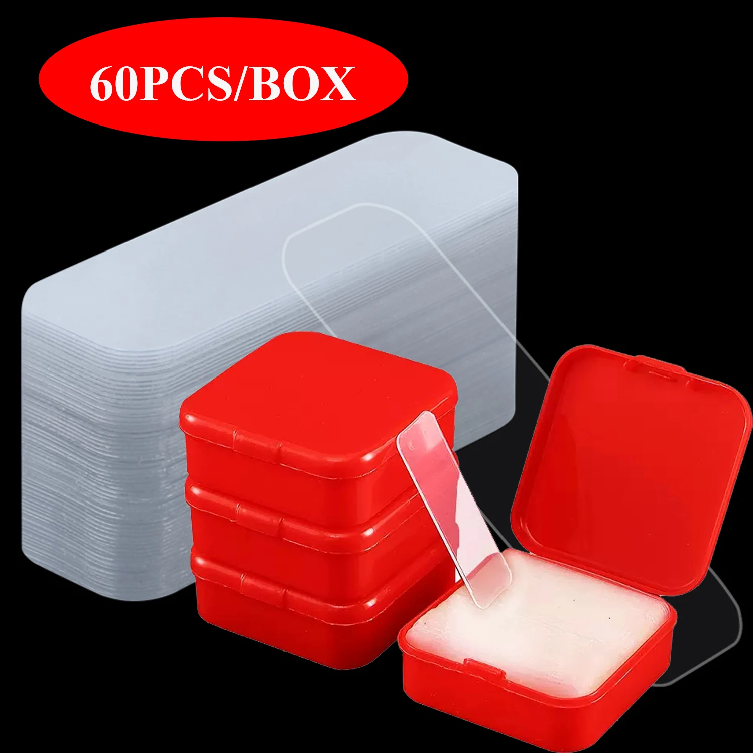 60Pcs/Box Reusable Double-sided Adhesive Tape Transparent Pvc Tape Wall Stickers Waterproof Nano Non-marking Tape Home Supplies
60Pcs/Box Reusable Double-sided Adhesive Tape Transparent Pvc Tape Wall Stickers Waterproof Nano Non-marking Tape Home Supplies
