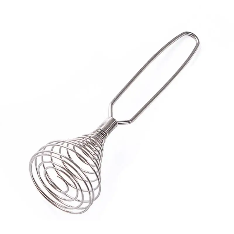 

Stainless Steel Spring Coil Whisk Mixing Manual Egg Beater Kitchen Tools Frother Foamer Coffee Stirrer Juice Muddler Egg Beater