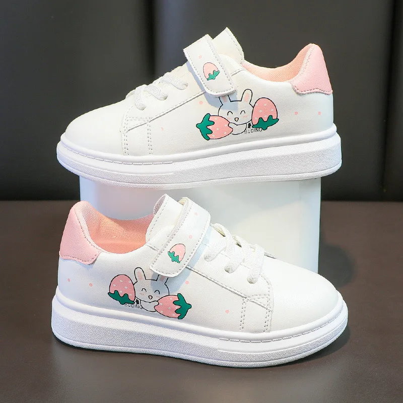Girls White Simple Sneakers 2022 Summer Toddler Shoes Breathable Children's Fashion Cartoon Rabbit Strawberry for Students
Girls White Simple Sneakers 2022 Summer Toddler Shoes Breathable Children's Fashion Cartoon Rabbit Strawberry for Students