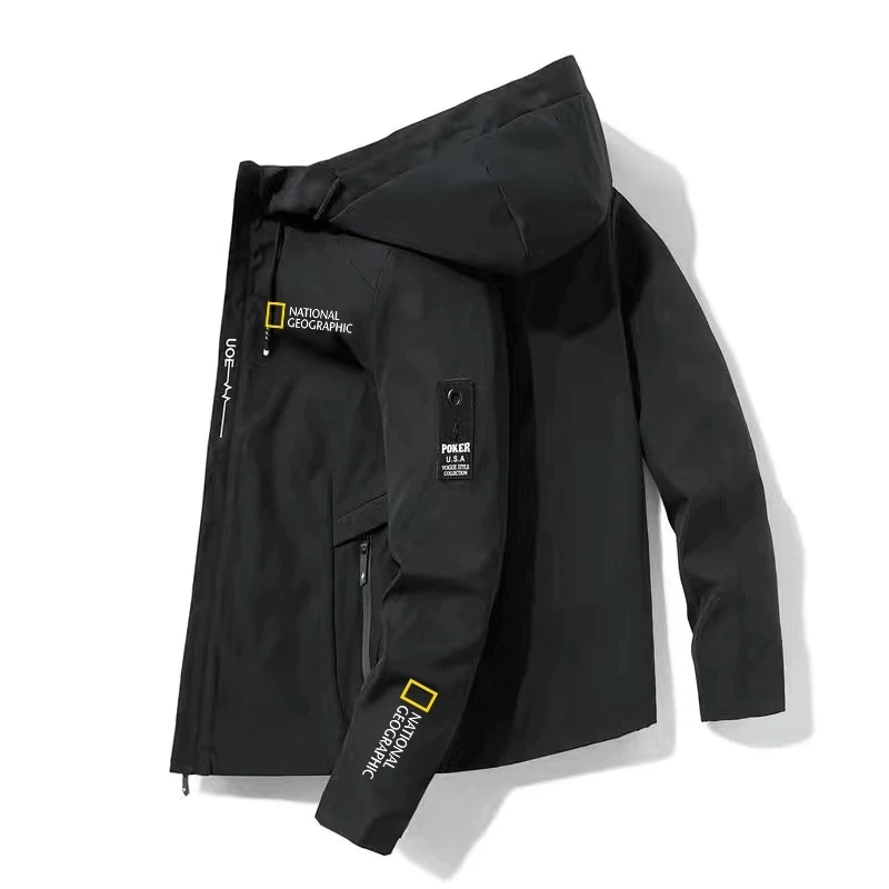 Fashion Outdoor Sports Jacket Men's Breathable Waterproof Hoodie Windbreaker Simple and Versatile Casual Jacket
Fashion Outdoor Sports Jacket Men's Breathable Waterproof Hoodie Windbreaker Simple and Versatile Casual Jacket