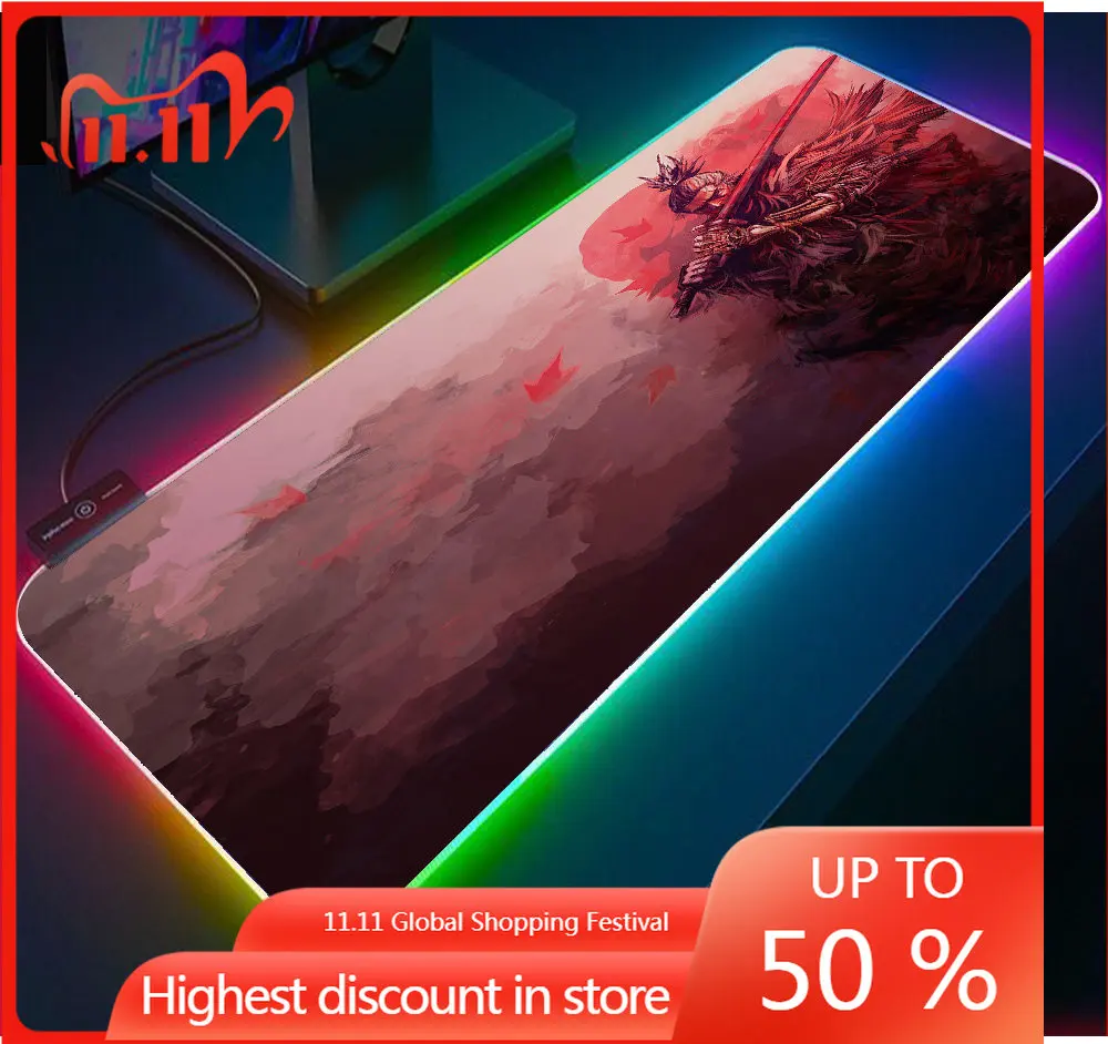 Sekiro Gamer Rgb Mouse Pad Computer Keyboard Carpet Pad Gaming Accessories LED Gamer PC Connected Mat USB Gaming Desk Mousepad
Sekiro Gamer Rgb Mouse Pad Computer Keyboard Carpet Pad Gaming Accessories LED Gamer PC Connected Mat USB Gaming Desk Mousepad