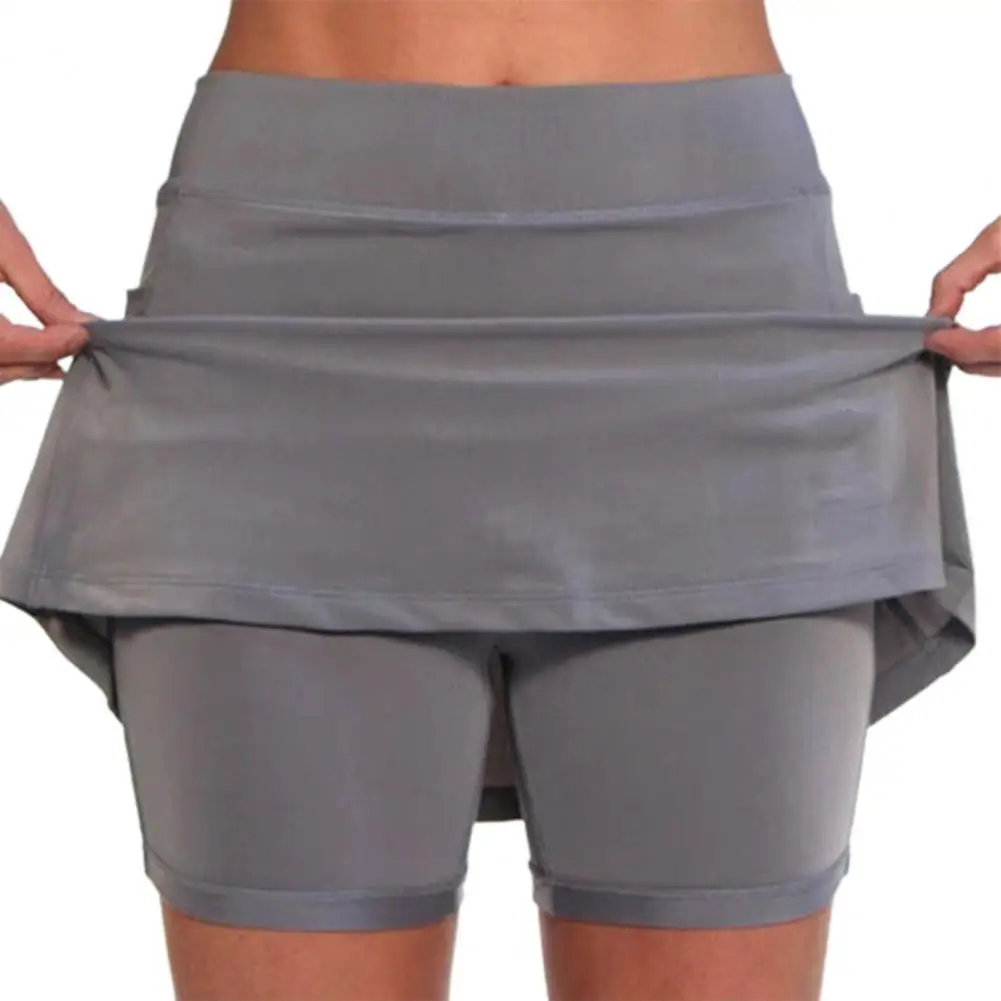 Women's Shorts Skirt Solid Color Pockets A-Line Double Layers Workout Shorts Fitness Fake Two Piece Shorts Skirt платье женско
Women's Shorts Skirt Solid Color Pockets A-Line Double Layers Workout Shorts Fitness Fake Two Piece Shorts Skirt платье женско