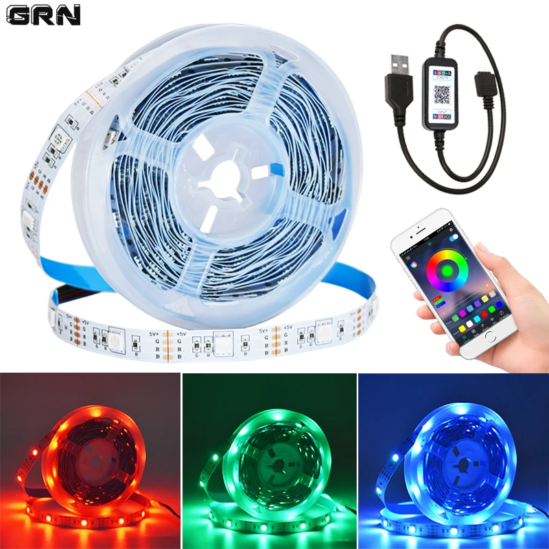 150leds TV Backlight USB 5V Powered SMD5050 5m/roll RGB Strips Lights with Bluetooth Smart APP Controller for Home Party Deco
150leds TV Backlight USB 5V Powered SMD5050 5m/roll RGB Strips Lights with Bluetooth Smart APP Controller for Home Party Deco