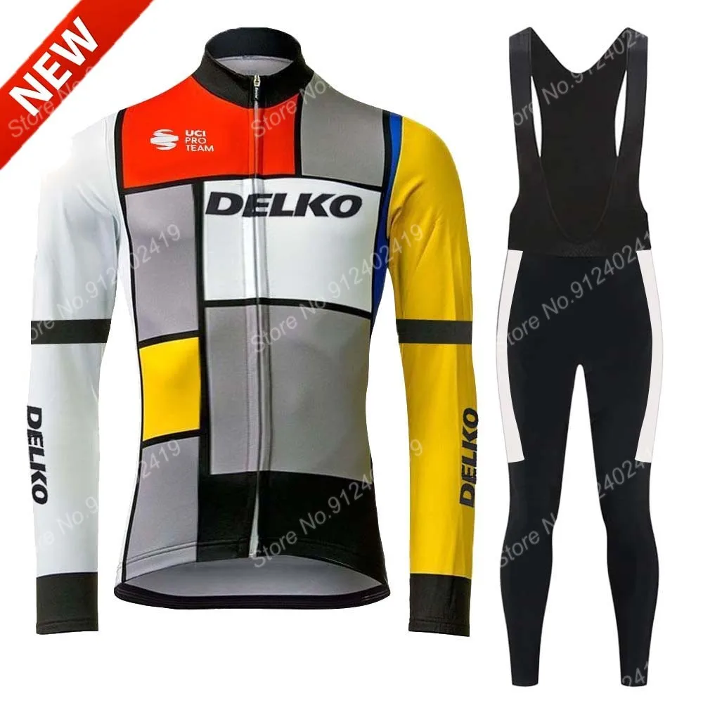 2021 Delko Pro Team Summer Cycling Jersey Set Retro Long Sleeve Clothing Road Bike Suit Pants Bib MTB Ropa Fietskleding 
2021 Delko Pro Team Summer Cycling Jersey Set Retro Long Sleeve Clothing Road Bike Suit Pants Bib MTB Ropa Fietskleding