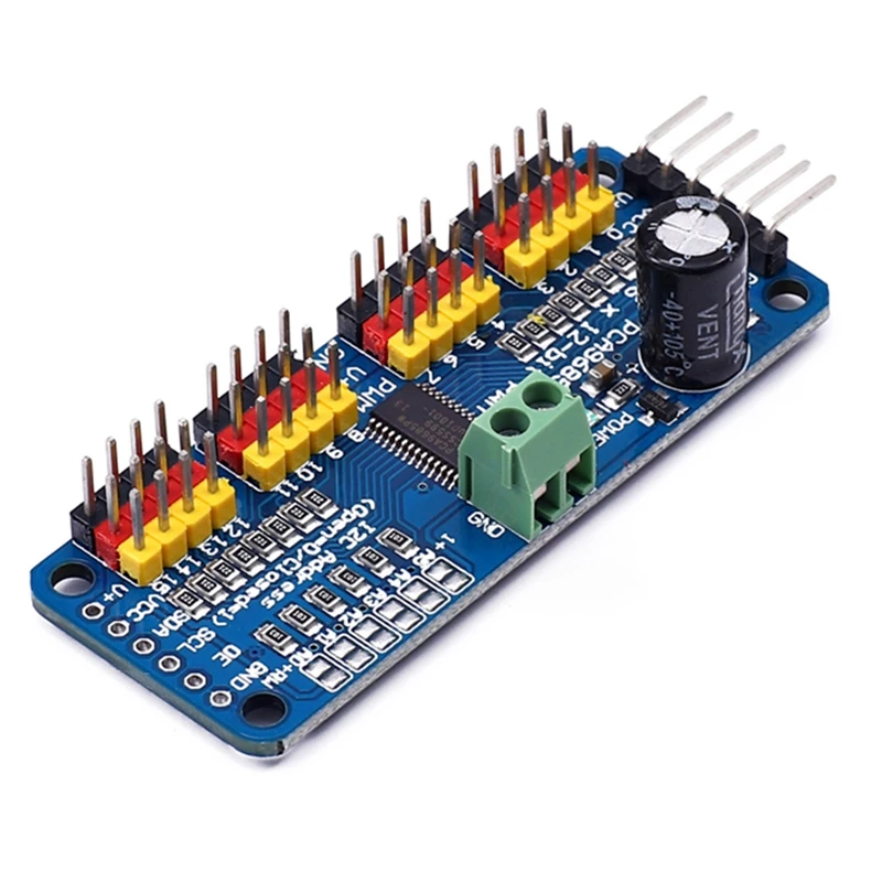 PCA9685 16 Channel 12-Bit PWM Servo Motor Driver I2C Module For Arduino Or Raspberry Pi Shield Module Servo Shield
PCA9685 16 Channel 12-Bit PWM Servo Motor Driver I2C Module For Arduino Or Raspberry Pi Shield Module Servo Shield