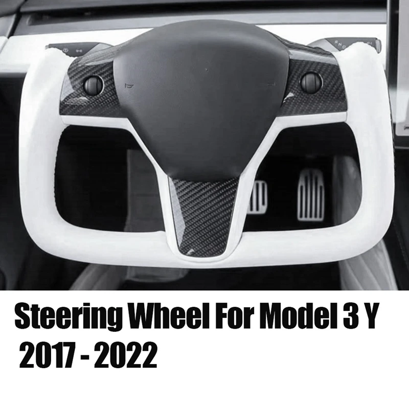Yoke Style Steering Wheel With Carbon Fiber Panel Frame For Tesla Model 3 Model Y 2017 18 19 20 21 2022 White No Heated
Yoke Style Steering Wheel With Carbon Fiber Panel Frame For Tesla Model 3 Model Y 2017 18 19 20 21 2022 White No Heated