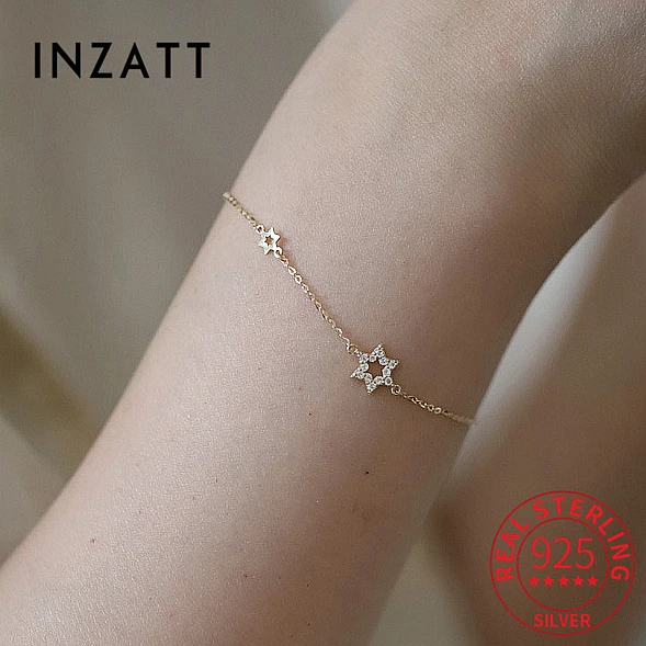 INZATT Real 925 Sterling Silver Zircon Hollow Star Charm Bracelet For Women Party Classic Fine Jewelry MInimalist Bijoux Summer
INZATT Real 925 Sterling Silver Zircon Hollow Star Charm Bracelet For Women Party Classic Fine Jewelry MInimalist Bijoux Summer