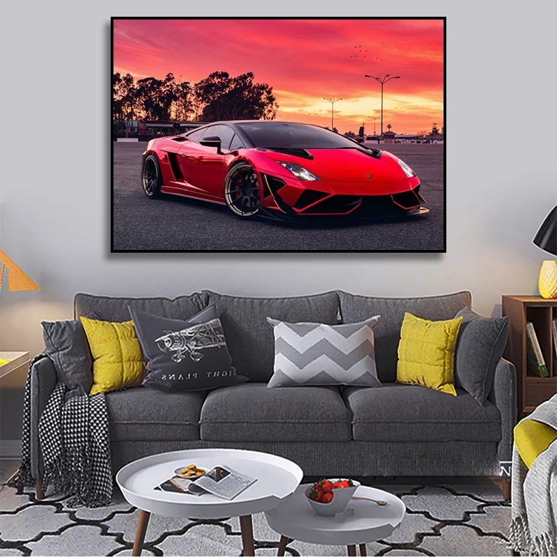 Supercars Wall Art Canvas Painting Gallardo Red Sunset Racing Cars Posters and Prints Pictures for Living Room Decor Unframed
Supercars Wall Art Canvas Painting Gallardo Red Sunset Racing Cars Posters and Prints Pictures for Living Room Decor Unframed