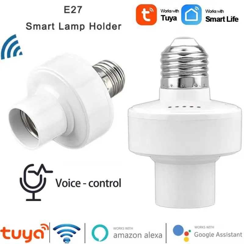 Tuya E27 WiFi LED Lamp Holder Base Smart Light Bulbs Adapter AC85-250V SmartLife App Remote Control For Alexa Google Home Alice
Tuya E27 WiFi LED Lamp Holder Base Smart Light Bulbs Adapter AC85-250V SmartLife App Remote Control For Alexa Google Home Alice