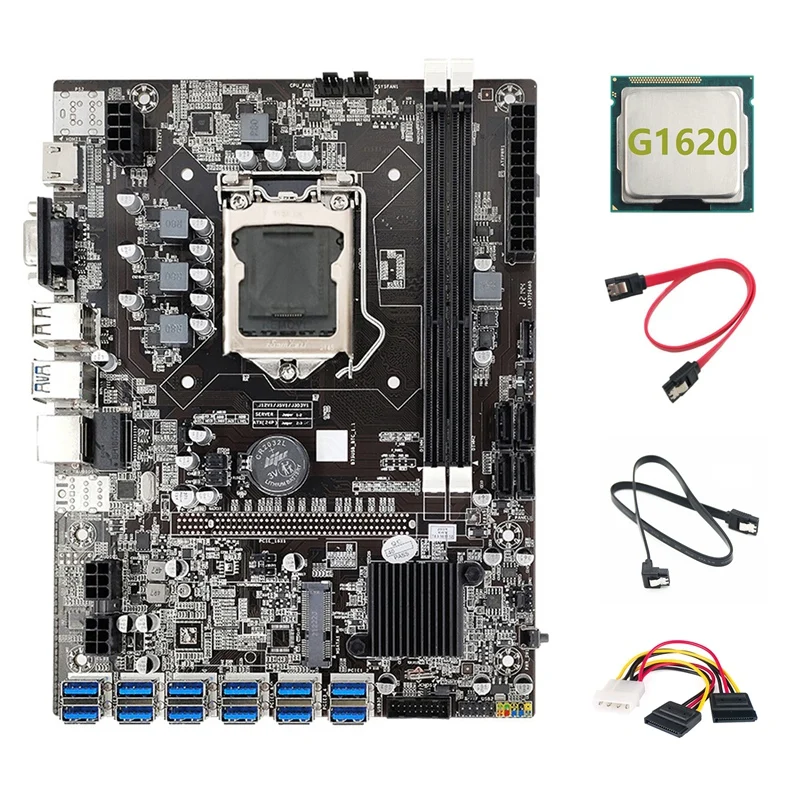Материнская плата B75 12USB ETH для майнинга + процессор G1620 + кабель 2xsata + кабель 4PIN к SATA, материнская плата 12USB3.0 B75 USB ETH Miner
Материнская плата B75 12USB ETH для майнинга + процессор G1620 + кабель 2xsata + кабель 4PIN к SATA, материнская плата 12USB3.0 B75 USB ETH Miner