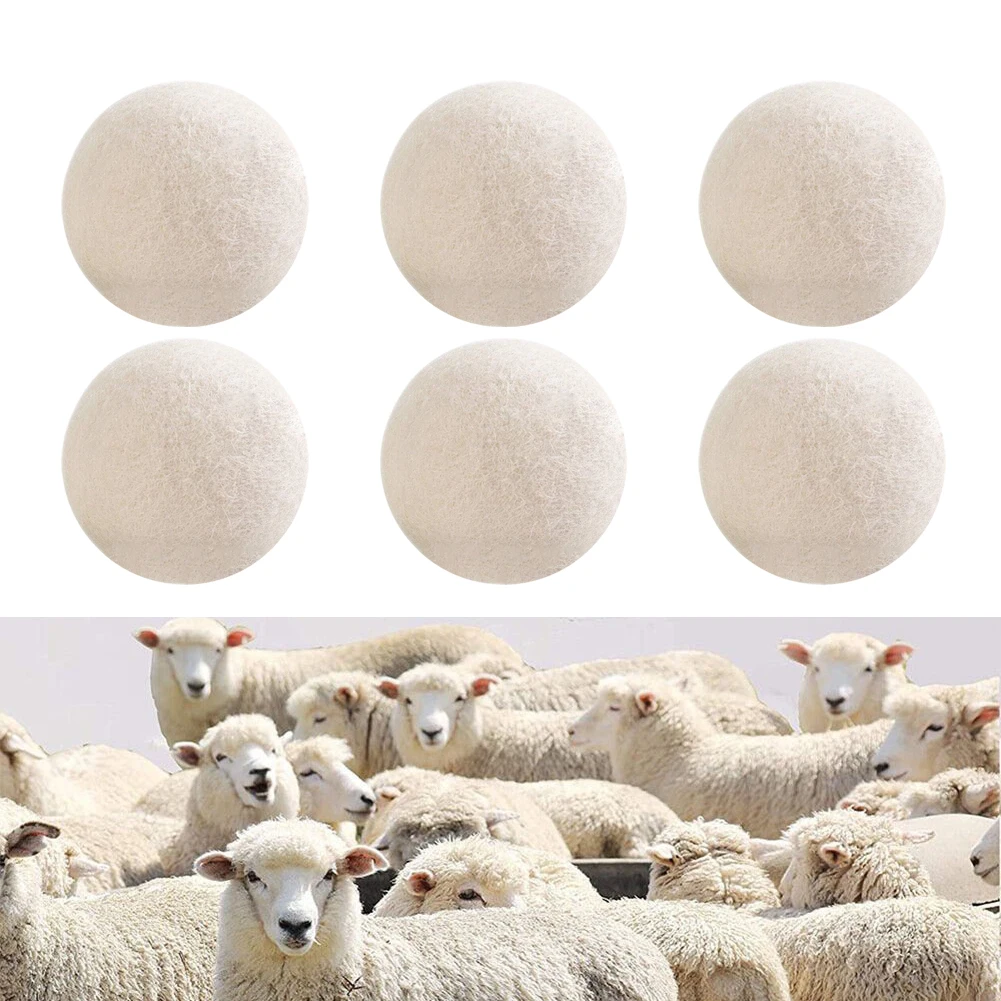 6Pcs Wool Dryer Balls Reusable Softener Natural Sheep Organic Fabric Wool Dryer Balls 7cm Home Washing Balls Drying Clothes
6Pcs Wool Dryer Balls Reusable Softener Natural Sheep Organic Fabric Wool Dryer Balls 7cm Home Washing Balls Drying Clothes