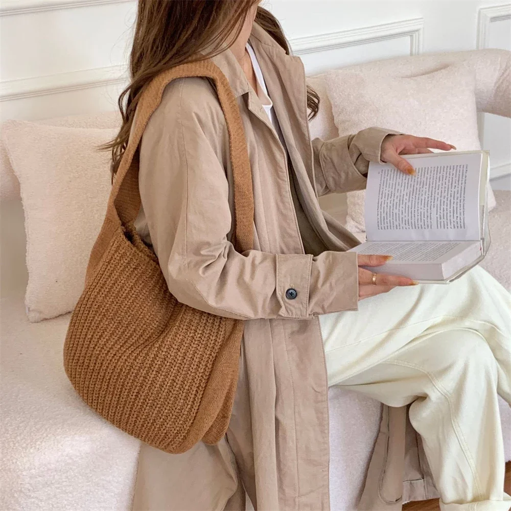 Women Tote Bags Female Large Shoulder Bag Fashionable Handbags for Women Autumn Winter Knitting Shopping Top-handle Shopper Bag
Women Tote Bags Female Large Shoulder Bag Fashionable Handbags for Women Autumn Winter Knitting Shopping Top-handle Shopper Bag