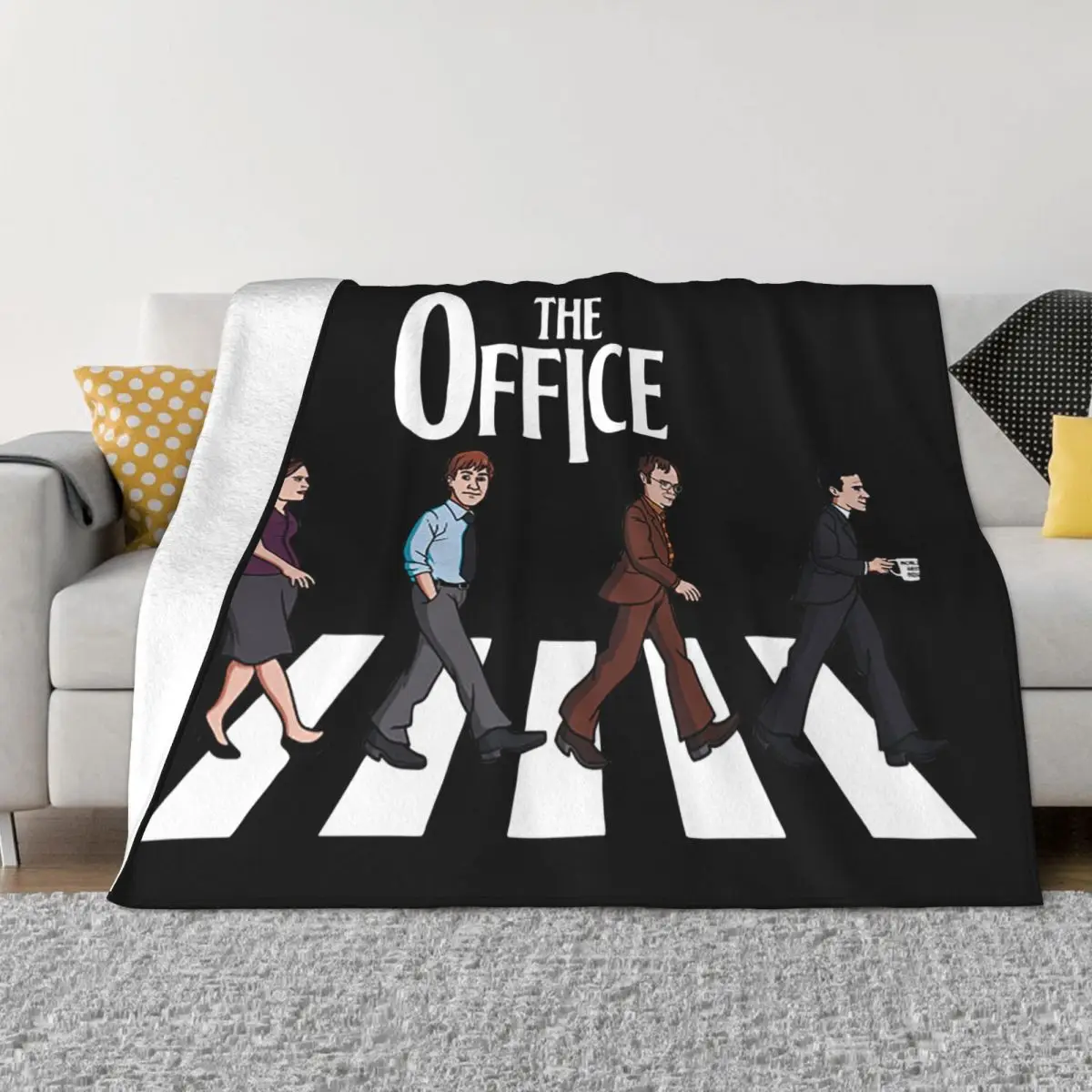 

The Office Road Dwight Schrute Blanket Cover Flannel Jim Halpert Tv Show Warm Throw Blankets for Car Sofa Couch Bedspread