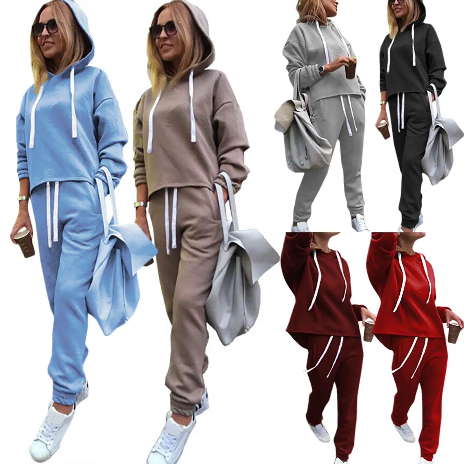 2 pcs Women Sweatshirts set Solid Hooded Top and Pants Tracksuit Long Sleeve Top Casual Pant Autumn Sportsuit Women Pants Set
2 pcs Women Sweatshirts set Solid Hooded Top and Pants Tracksuit Long Sleeve Top Casual Pant Autumn Sportsuit Women Pants Set