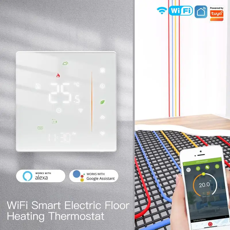 Панель контроля температуры Wi-Fi, беспроводной переключатель с поддержкой Alexa Google Home
Панель контроля температуры Wi-Fi, беспроводной переключатель с поддержкой Alexa Google Home
