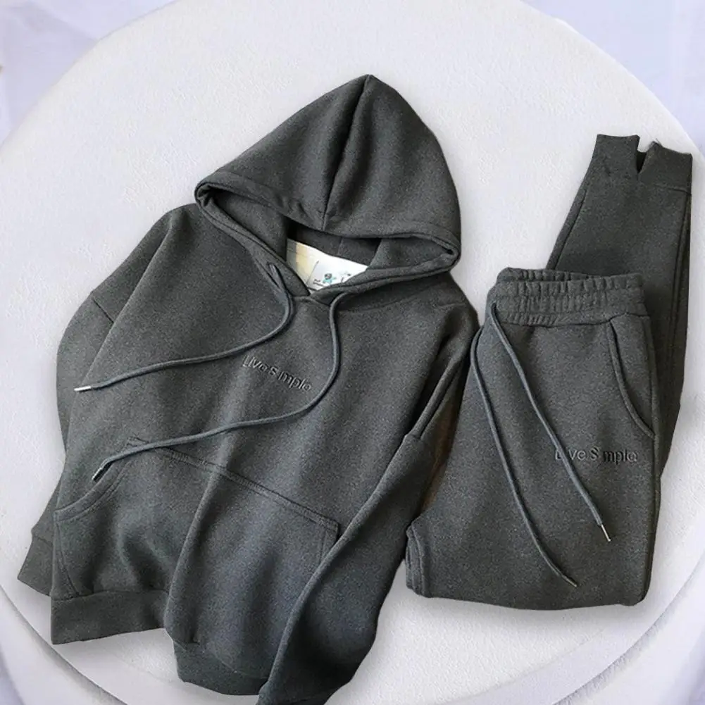 2Pcs/Set Simple Women Tracksuit Shrinkable Hem Hoodie Sweatpants Set Elastic Waist Cold Resistant
2Pcs/Set Simple Women Tracksuit Shrinkable Hem Hoodie Sweatpants Set Elastic Waist Cold Resistant