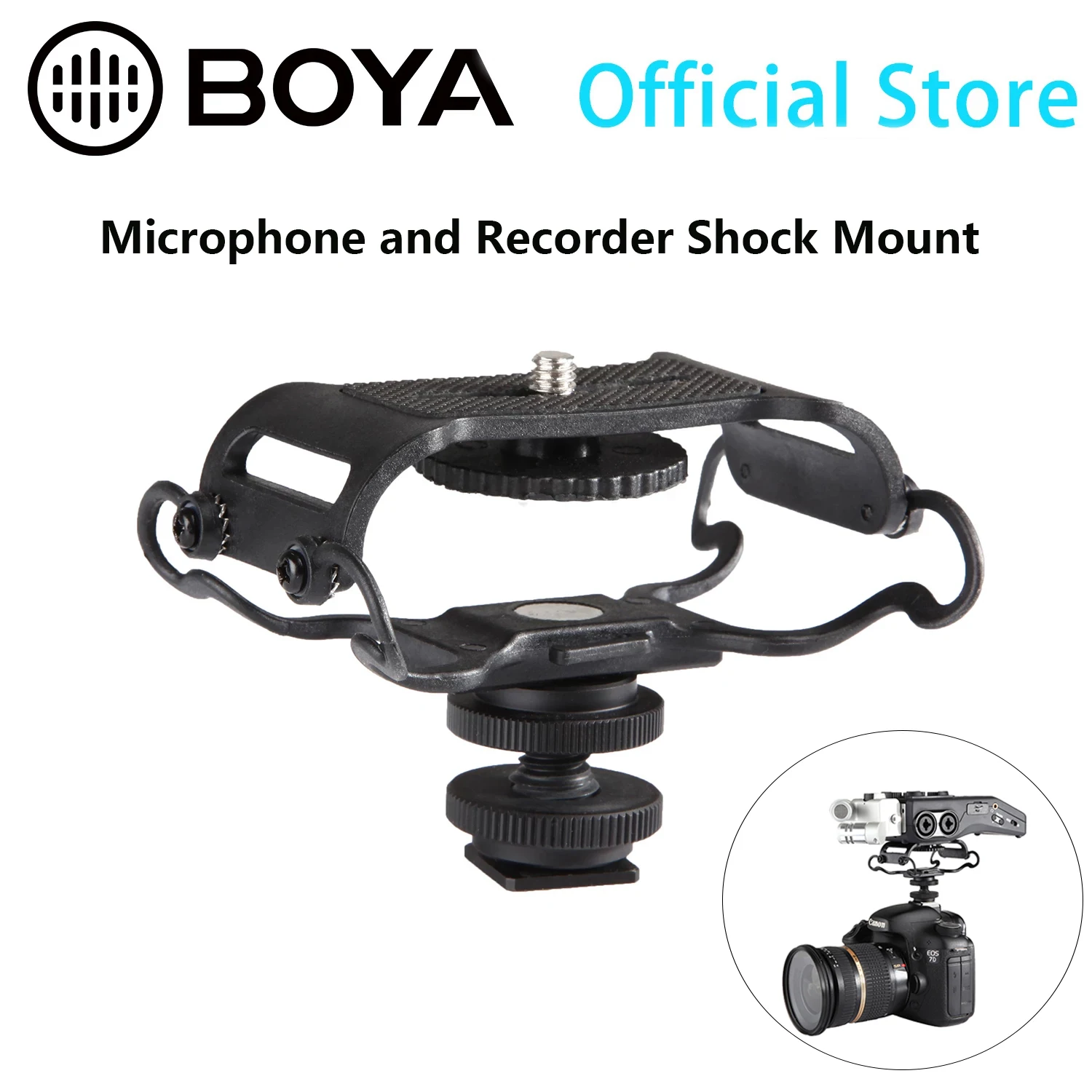 

BOYA BY-C10 Microphone Shock Mount for Zoom H4n/H5/H6 for Sony Tascam DR-40 DR-05 Recorders Microfone Shockmount Olympus Tascam