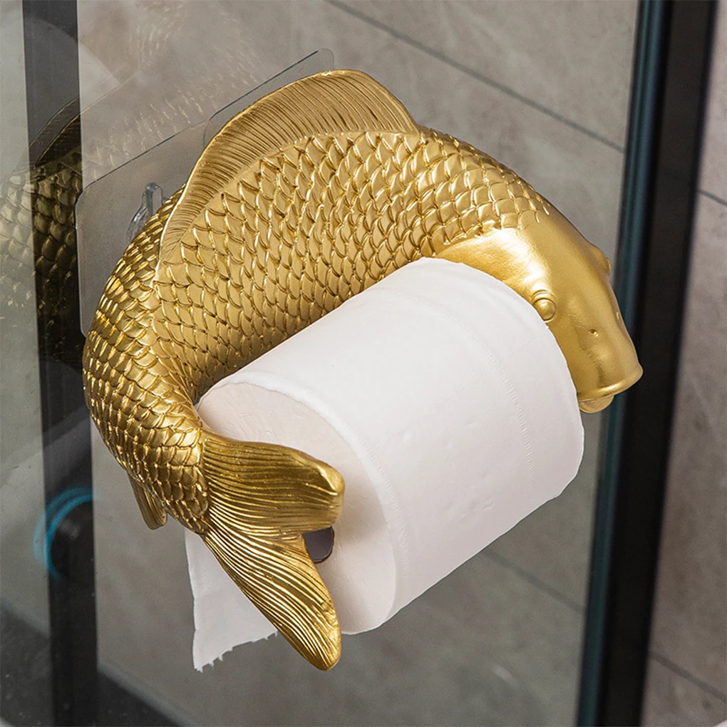Resin Toilet Paper Holder Self-adhesive Fish Shape Cute Hotel Bathroom Tissues Hanger Rack Bracket Accessories
Resin Toilet Paper Holder Self-adhesive Fish Shape Cute Hotel Bathroom Tissues Hanger Rack Bracket Accessories