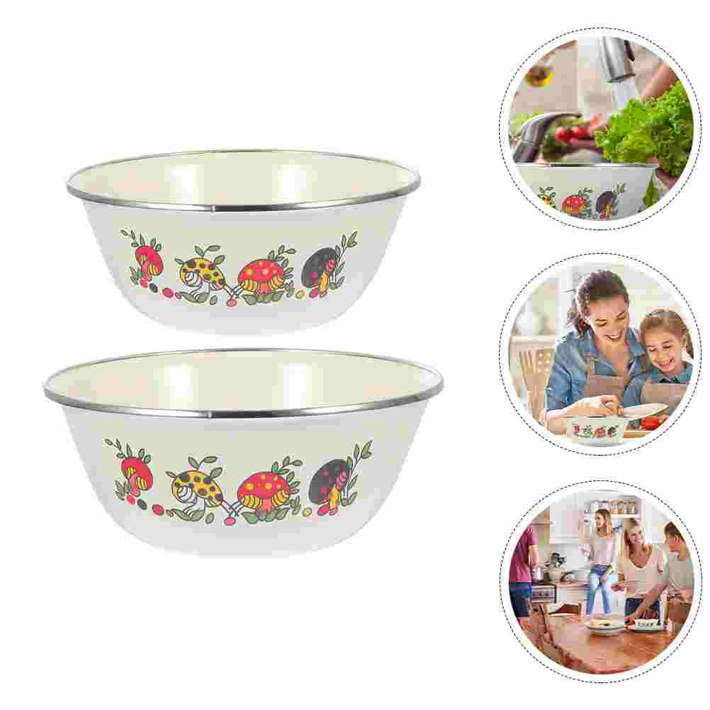 Bowl Household Storage Tureen Tub Simple Iron Enamel Basin Ceramic Containers with Lids
Bowl Household Storage Tureen Tub Simple Iron Enamel Basin Ceramic Containers with Lids
