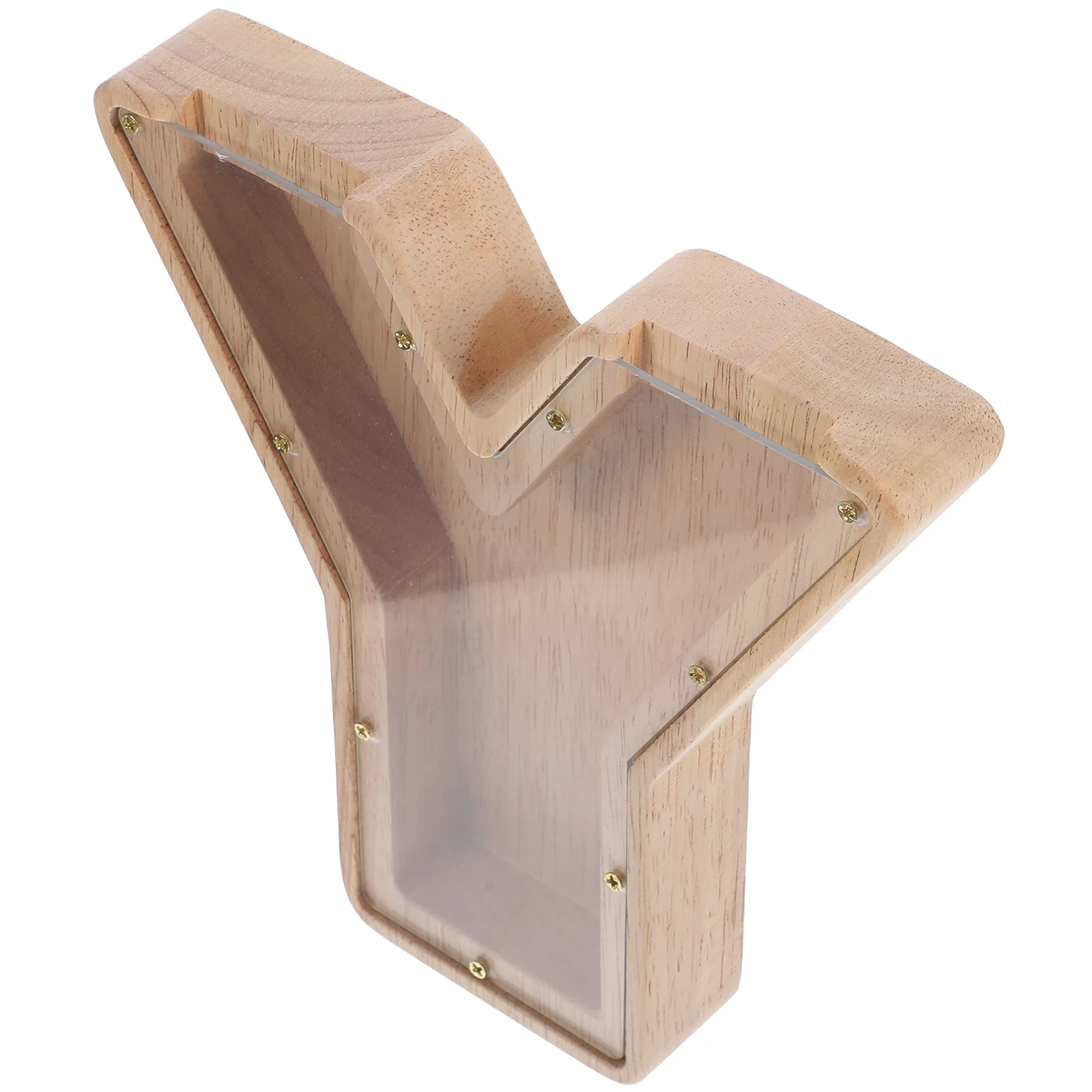 Transparent Side Coin Storage Box Letter-shaped Saving Box Wood Piggy Bank Adornment
Transparent Side Coin Storage Box Letter-shaped Saving Box Wood Piggy Bank Adornment