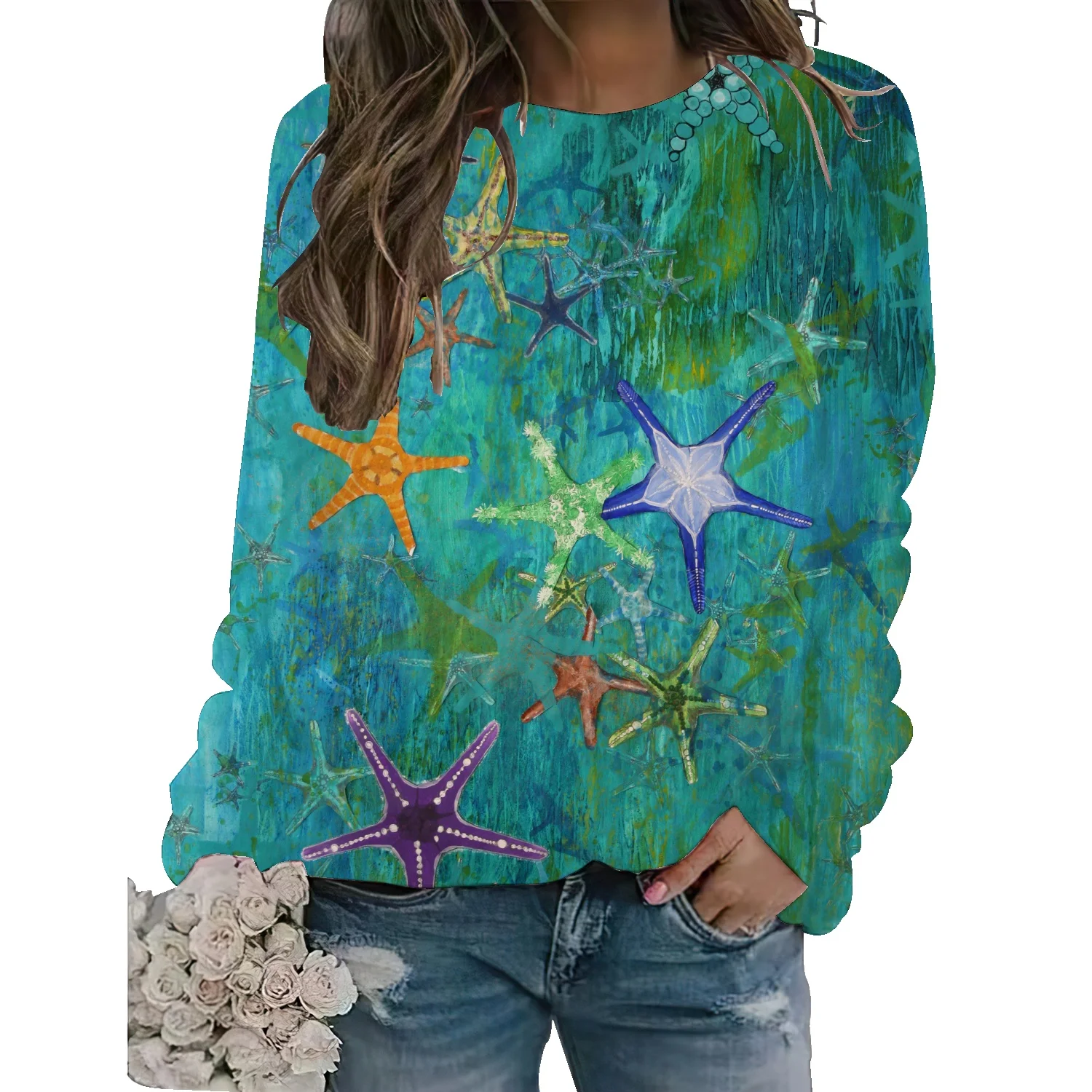 Американская Мода Универсальный свитер с круглым вырезом Осень и зима новинка махровый плотный Свободный Повседневный Топ vibe с принтом оле...
Американская Мода Универсальный свитер с круглым вырезом Осень и зима новинка махровый плотный Свободный Повседневный Топ vibe с принтом оле...