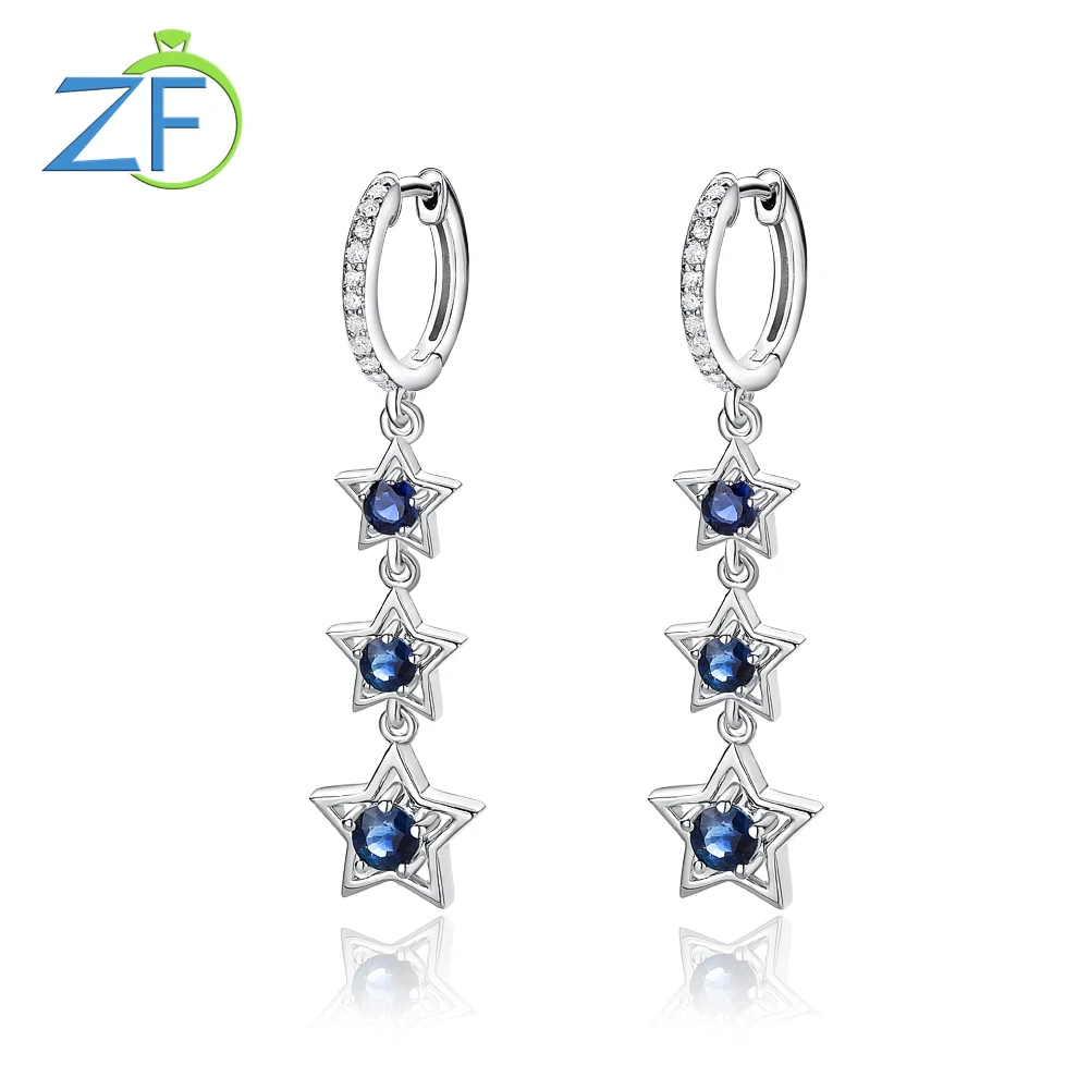 GZ ZONGFA Genuine 925 Sterling Silve Three Star Dangling Earrings for Women Natural Sapphire Diamond 1.25ct Luxury Fine Jewelry
GZ ZONGFA Genuine 925 Sterling Silve Three Star Dangling Earrings for Women Natural Sapphire Diamond 1.25ct Luxury Fine Jewelry