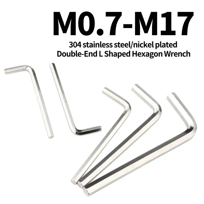 10/5/2/1PCS 304 Stainless Steel A2 /Nickel Plated Flat Head General Length Double-End L Shaped Hexagon Wrench Micro Hex Wrench
10/5/2/1PCS 304 Stainless Steel A2 /Nickel Plated Flat Head General Length Double-End L Shaped Hexagon Wrench Micro Hex Wrench