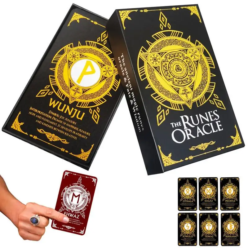 Runes Oracle Tarot Card Set 48 Sheets Exquisite Colorful Delicate Board Game Party Supplies Tarot Card For Adults Beginners
Runes Oracle Tarot Card Set 48 Sheets Exquisite Colorful Delicate Board Game Party Supplies Tarot Card For Adults Beginners